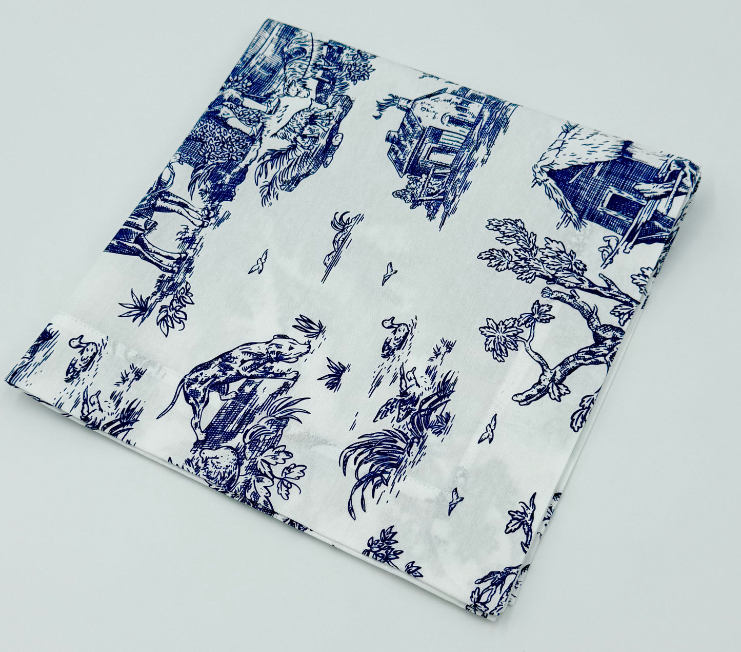 Toile napkins burgundy