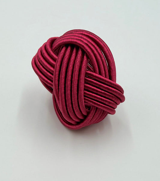Classic silk napkin ring light burgundy