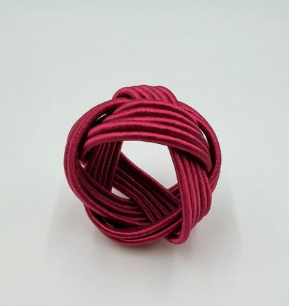 Classic silk napkin ring light burgundy