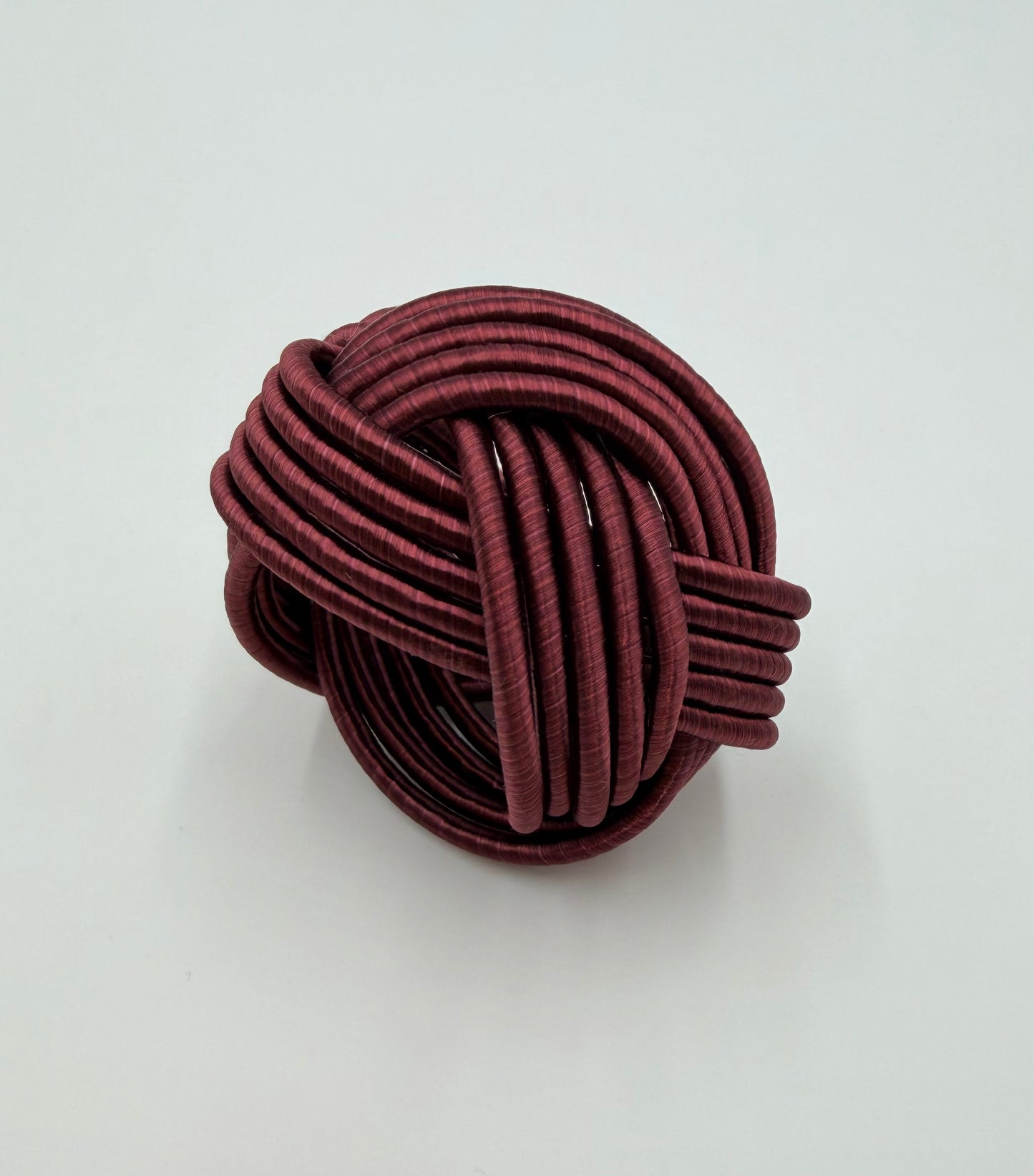Classic silk napkin ring dark burgundy