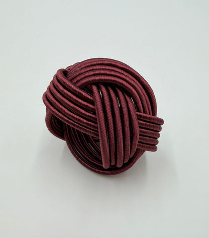 Classic silk napkin ring dark burgundy