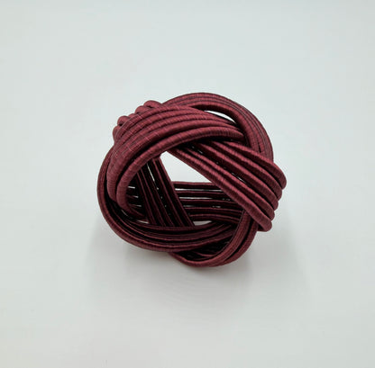 Classic silk napkin ring dark burgundy