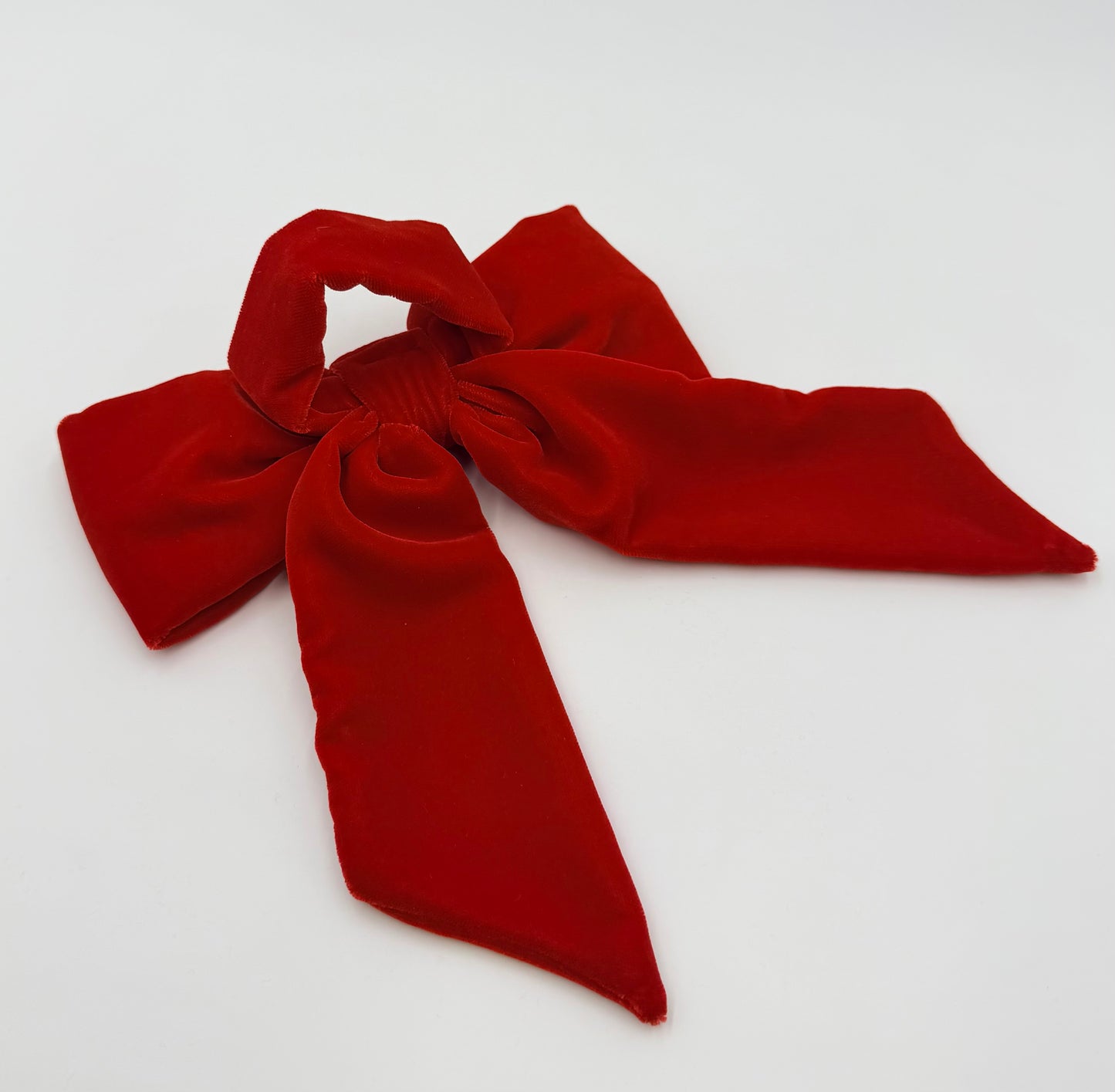 Red velvet bow napkin ring