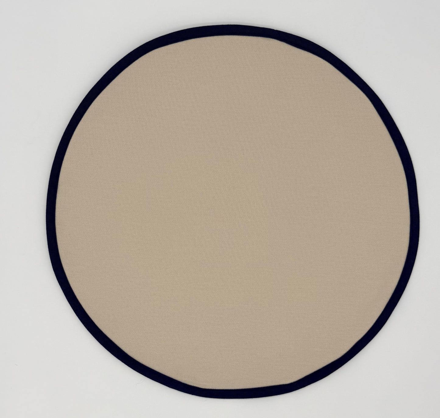 Navy and cream round placemats