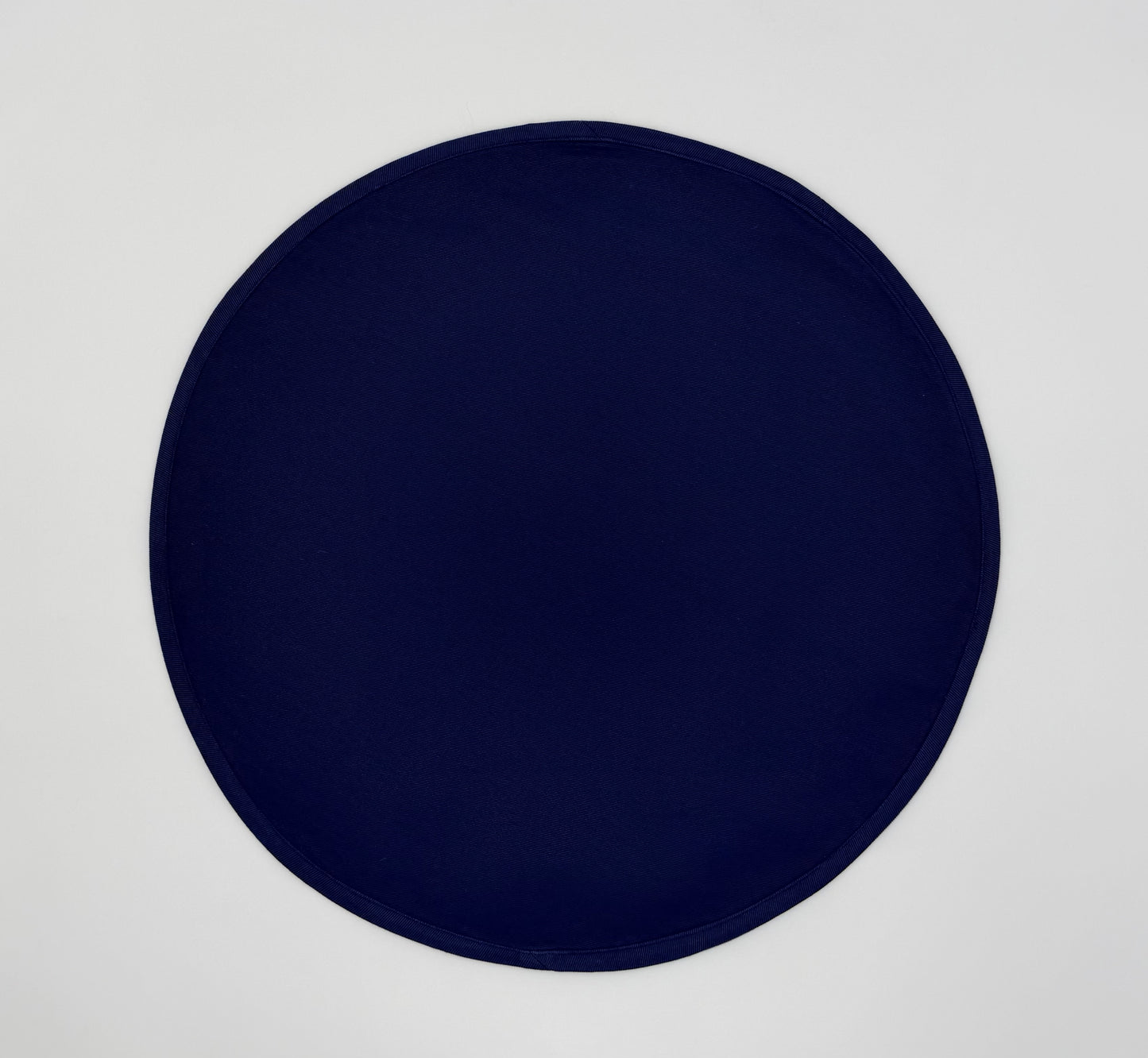Navy and cream round placemats