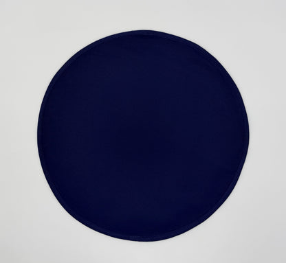 Navy and cream round placemats