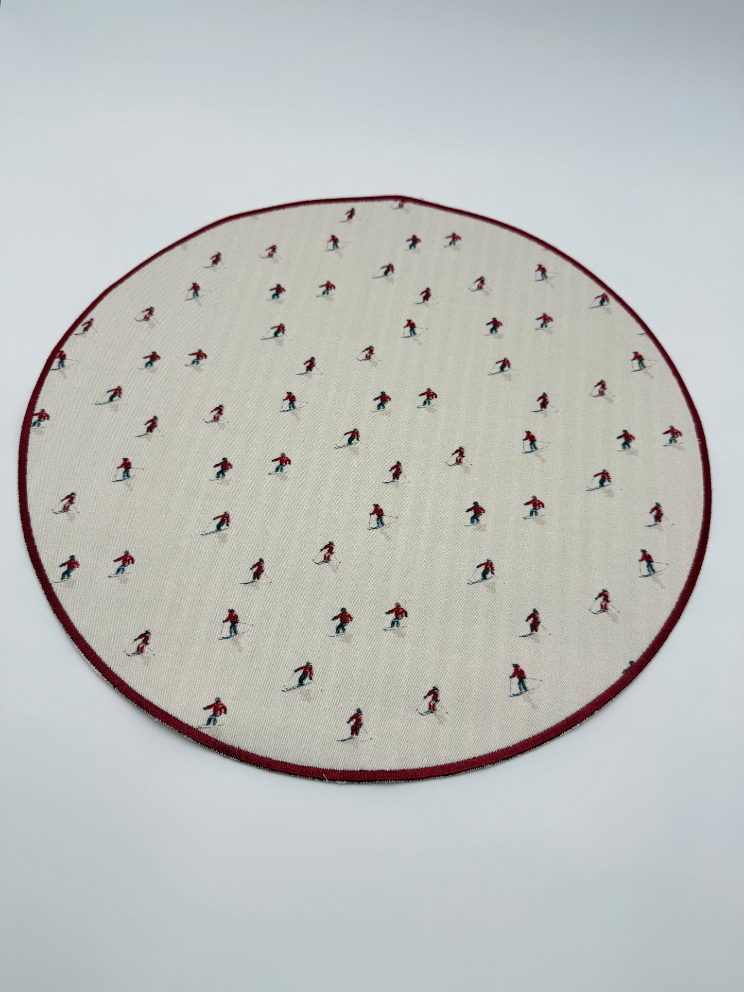 The skiers round placemats