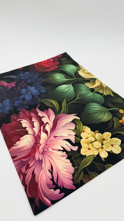Midnight flowers placemats