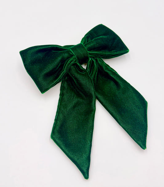 Green velvet napkin ring