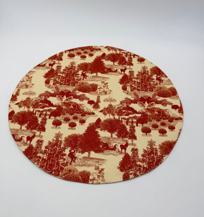 The Christmas toile round placemats