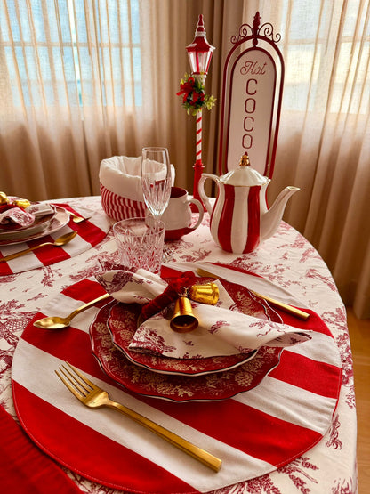 Candy cane round placemat
