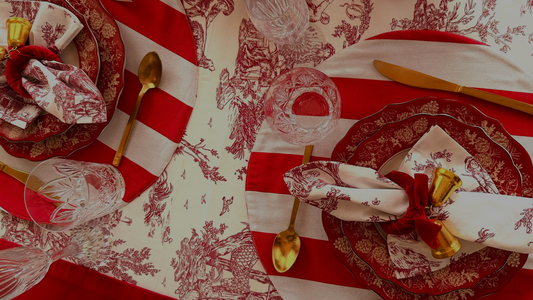 Candy cane round placemat